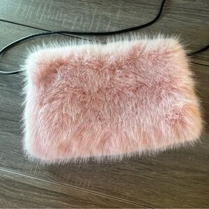 Luxurious Pink Faux Fur Mittens